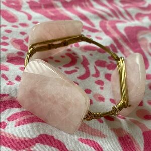 Bourbon and Bow ties Elegant Pink and Gold Wire Bracelet
